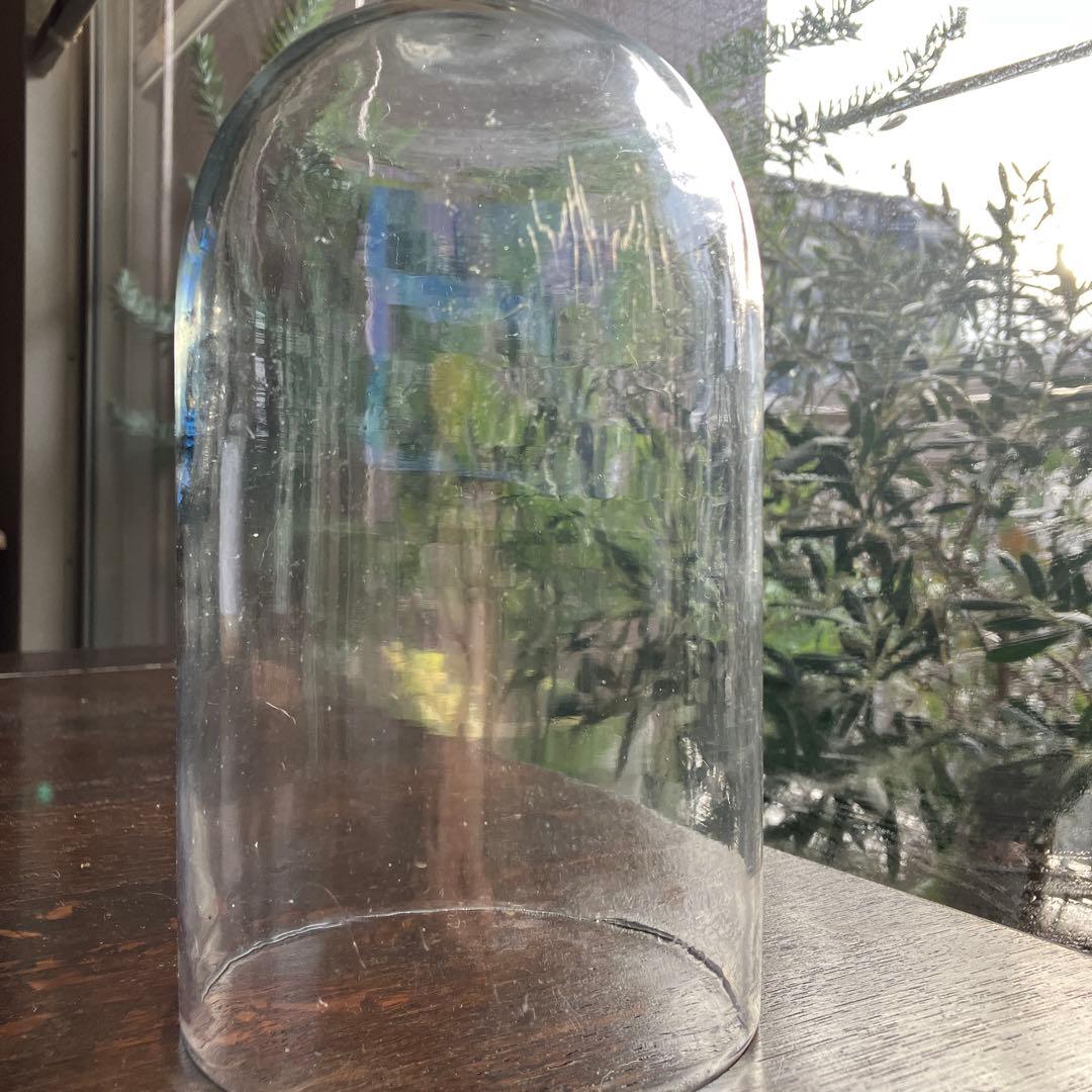 フランスアンティーク　ガラスドーム　気泡