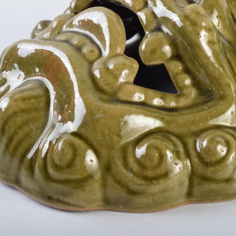 能面　能楽　雅楽　陶器製　獅子　天狗　お面　2点まとめて　N　9081A