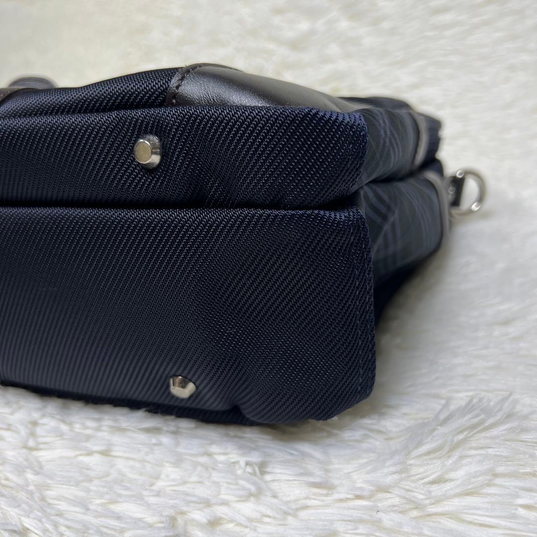 ブラックレーベルクレストブリッジ 2way ビジネスバッグ ネイビー A4収納可