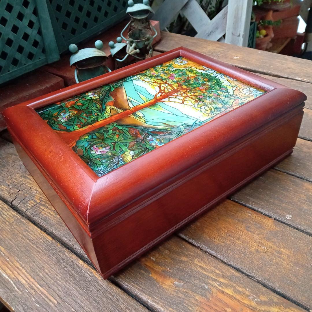 ルイスCティファニー ステンドグラス生命の木 宝石箱グラスマスターズ社