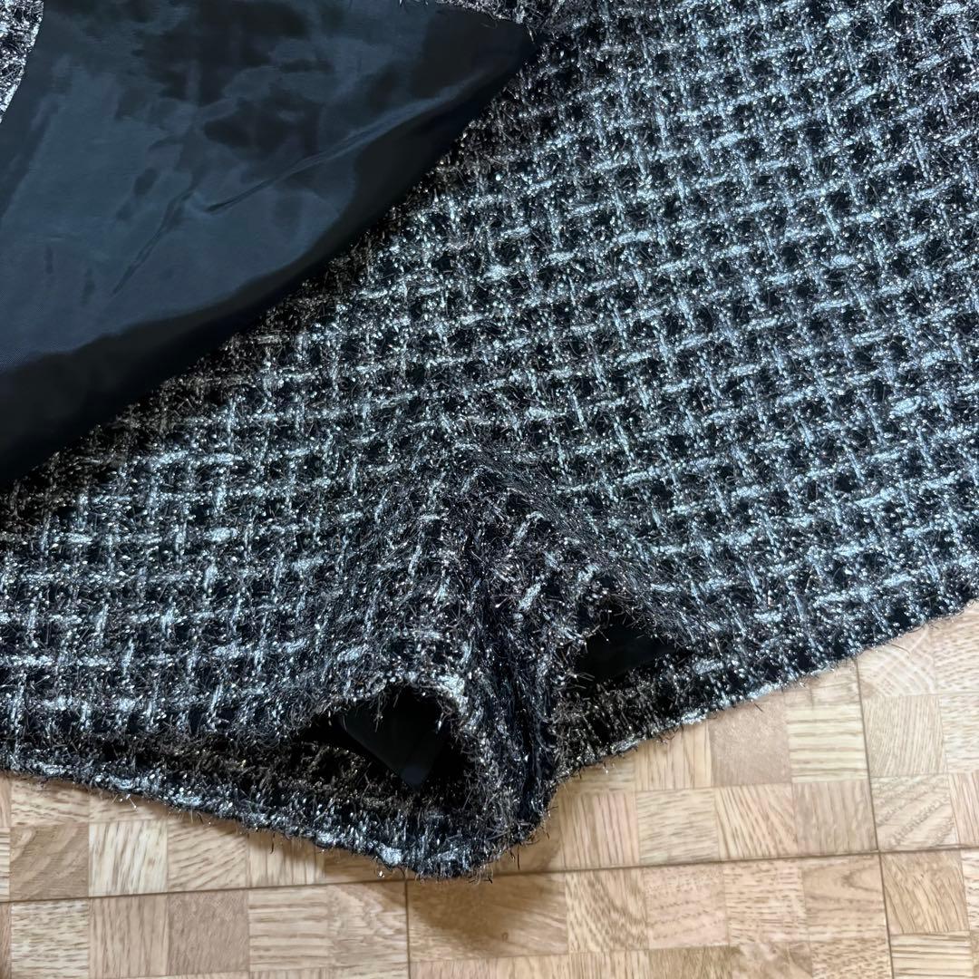 新品 Sheller シャイニー ツイード ラップ キュロット ラメ スカート