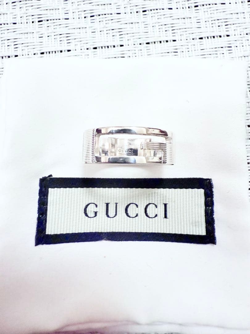 グッチ　指輪　リング　23 ブランデッドG ロゴ 925 研磨洗浄済　22号