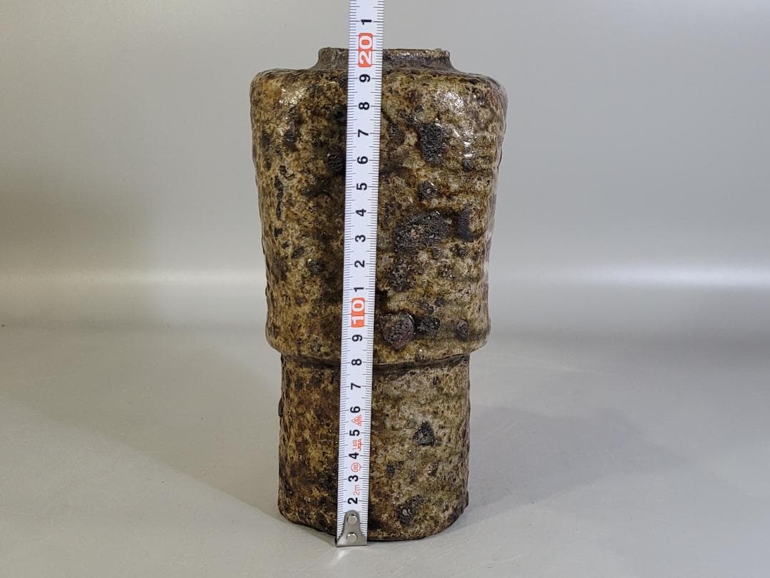 古美術 古信楽 杵形 花生 茶道具