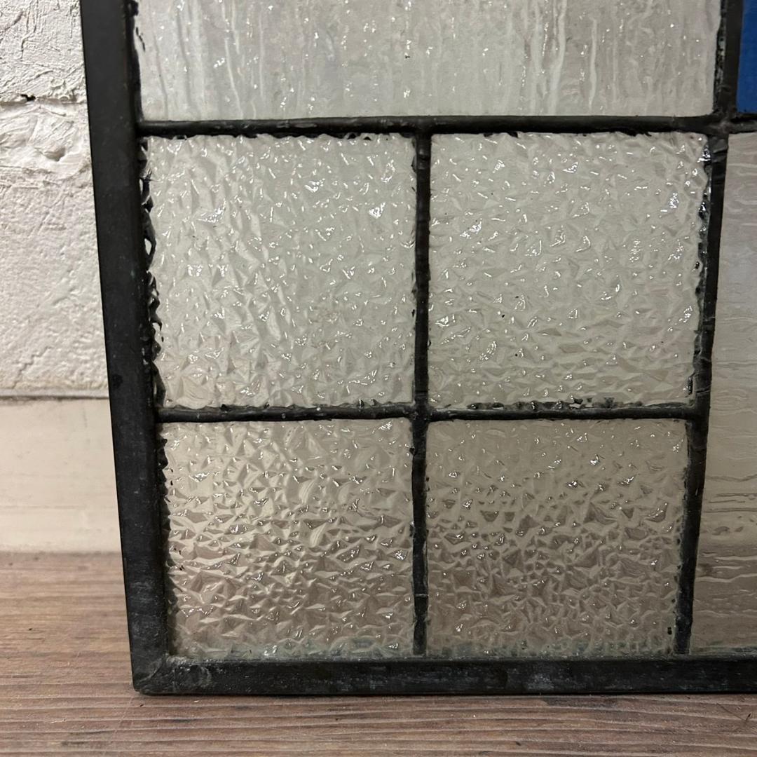 西洋アンティーク　大　ステンドグラス　縦　37cm×横　37cm