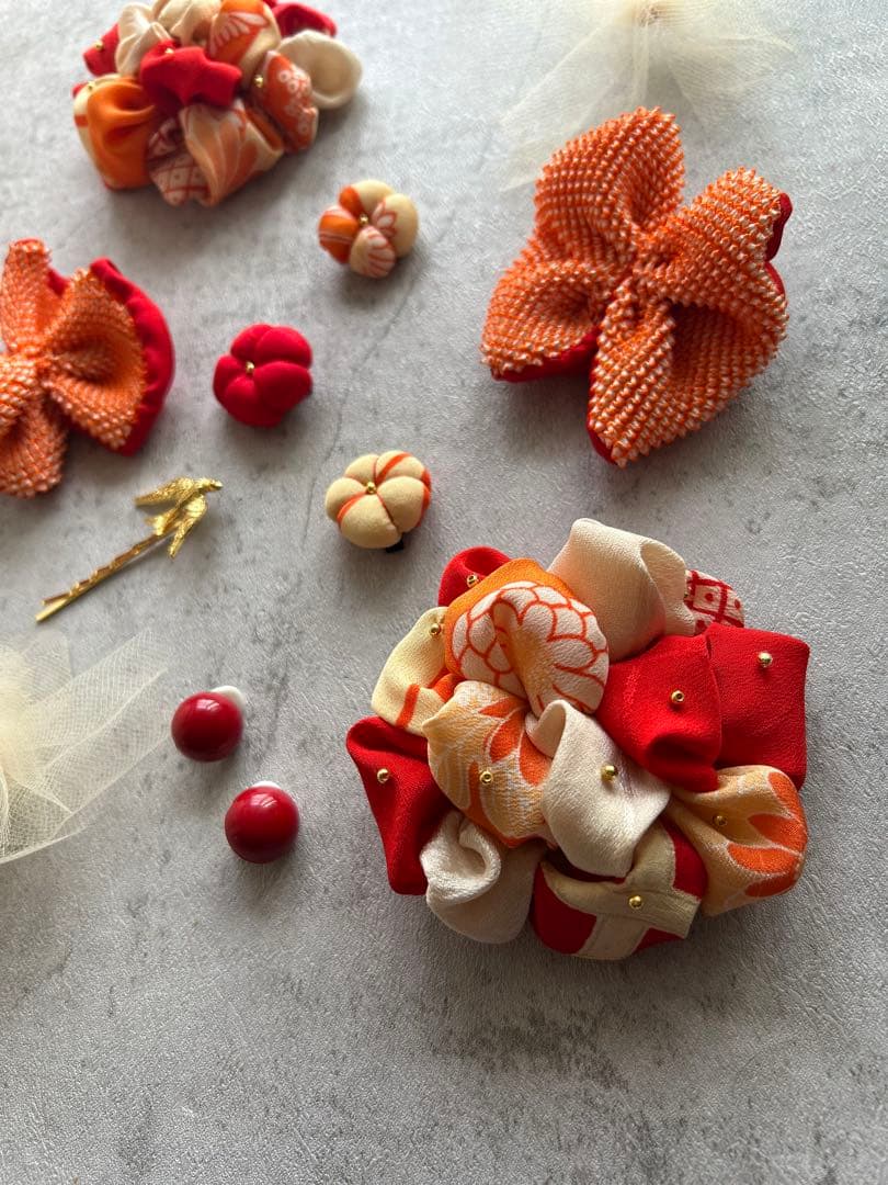 a*m様 七五三　七五三髪飾り　ヘッドドレス　着物髪飾り　リメイク髪飾り　042