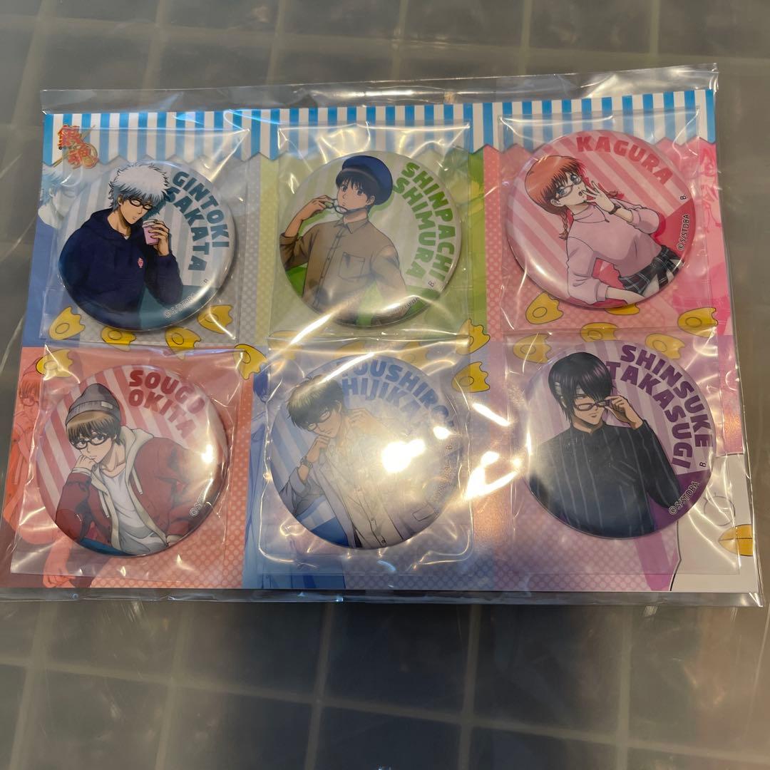 d*3様 銀魂 メガネ描き下ろし 缶バッジ6種セット ラスト１セットです