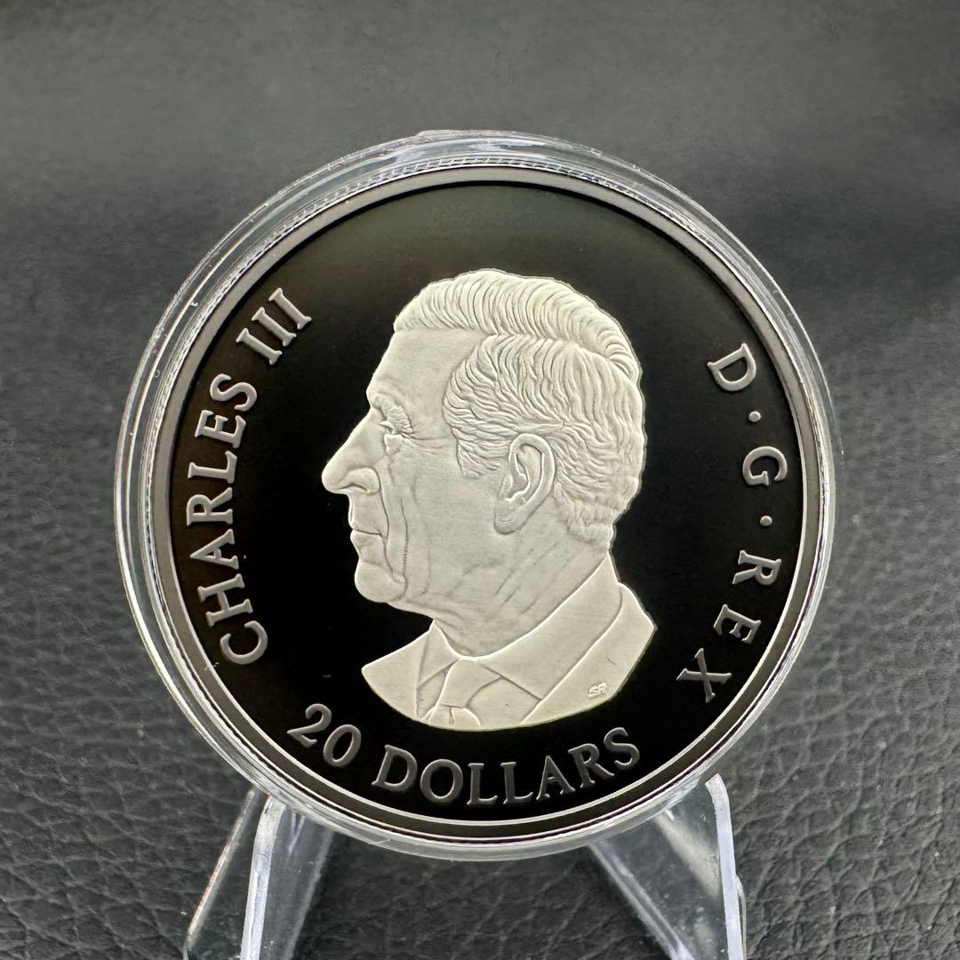 カナダ エレガントメイプルリーフ 銀貨 ブラックロジウム 艶消しプルーフ 保証書