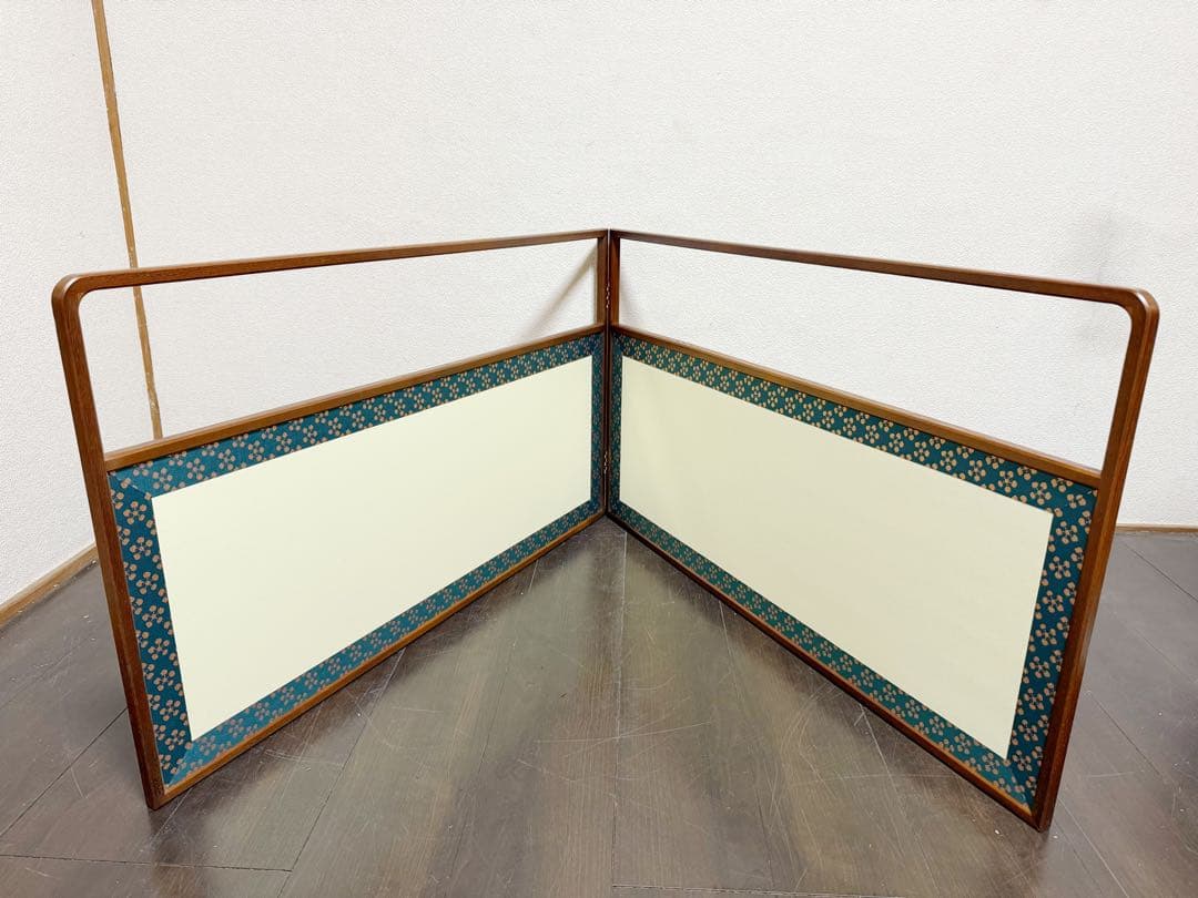 未使用 茶道具 利休梅 風炉先屏風 裏杉アジロ 上透かし 両面使い 元箱