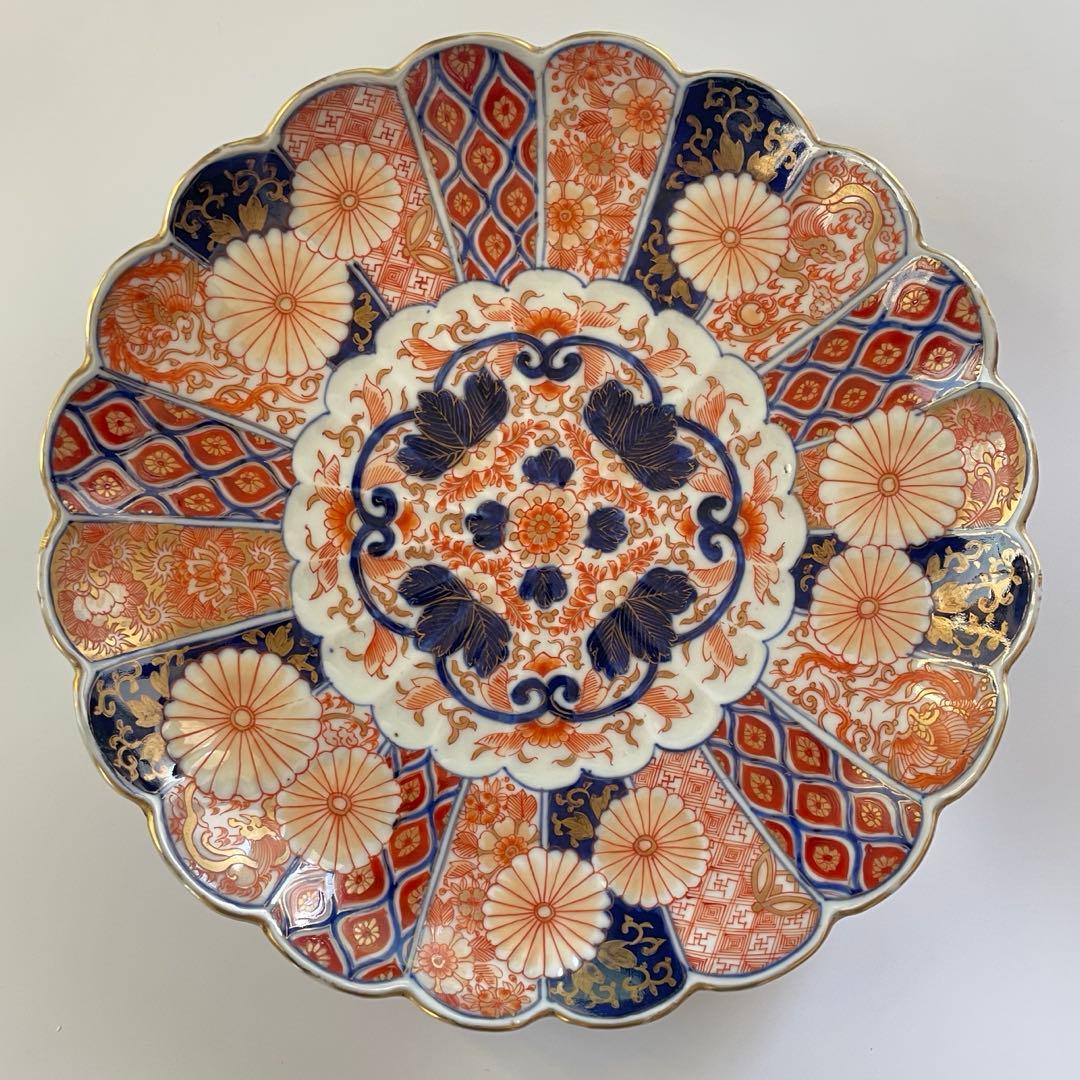 香蘭社　錦手　菊花皿　伊万里　有田　オールド香蘭社　明治時代