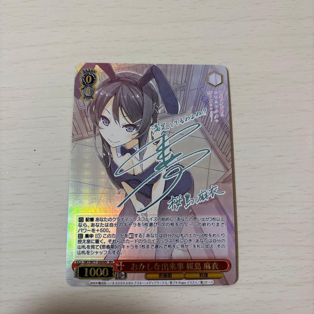 シ*見様 おかしな出来事　桜島麻衣　青ブタ　SEC サイン