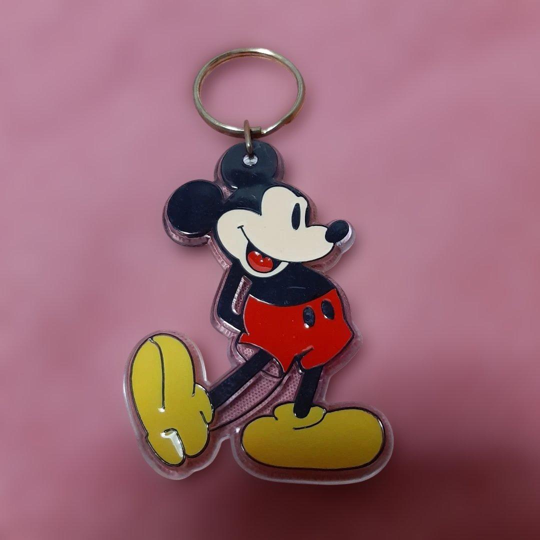 未使用6個ヴィンテージDisney◆ミッキー・ミニー・ドナルドダックキーホルダー