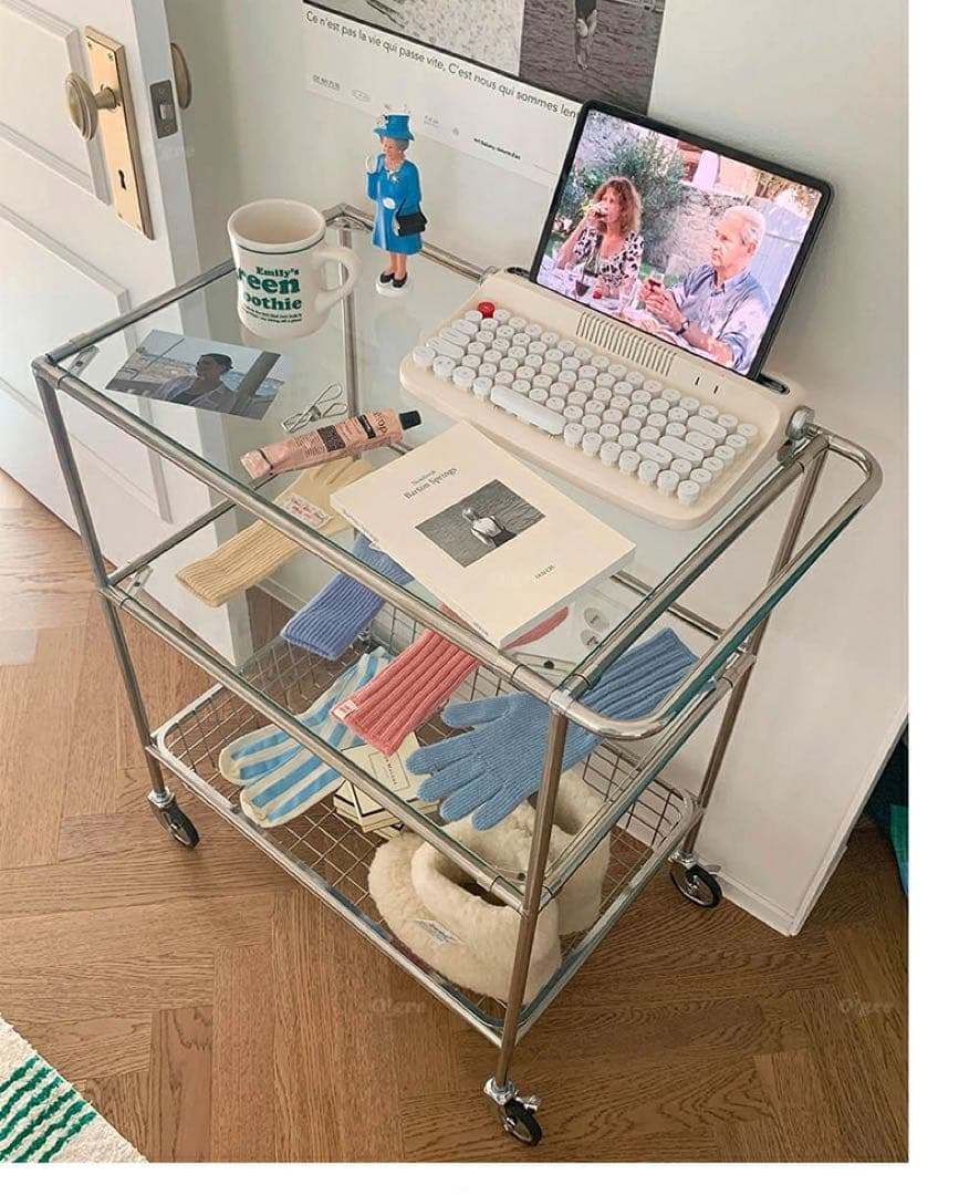 お得！ O'gre オグレ モジュール 3段トロリー バスケット 組立不要♪