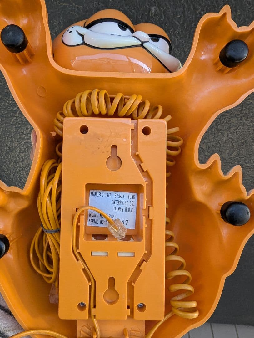 【ガーフィルド、超レア壁掛け電話機(ジャンク品)】1981 米国買付け 中古美品