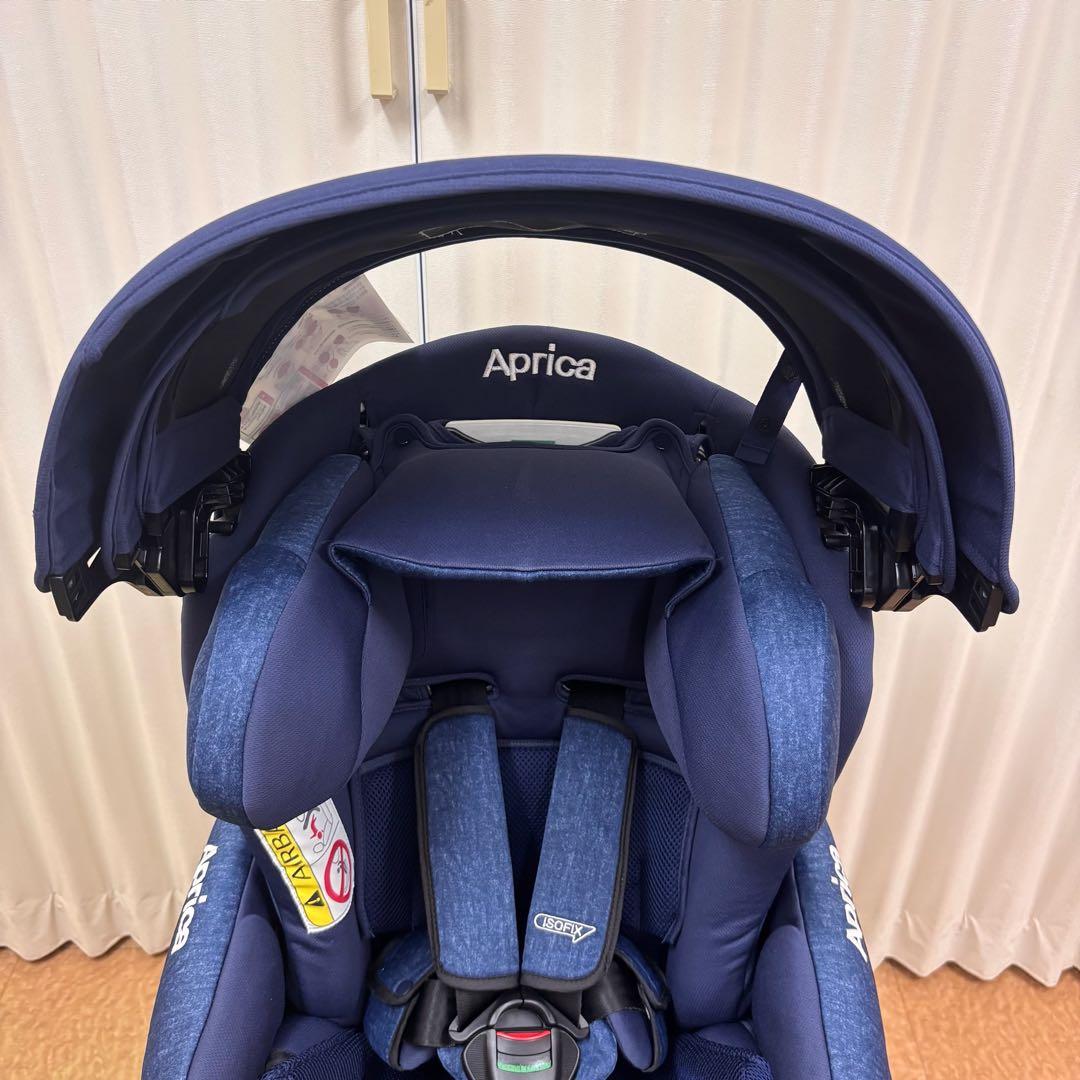 クリーニング済　☆綺麗☆　新生児　アップリカ　フラディアグロウ　ISOFIX　紺
