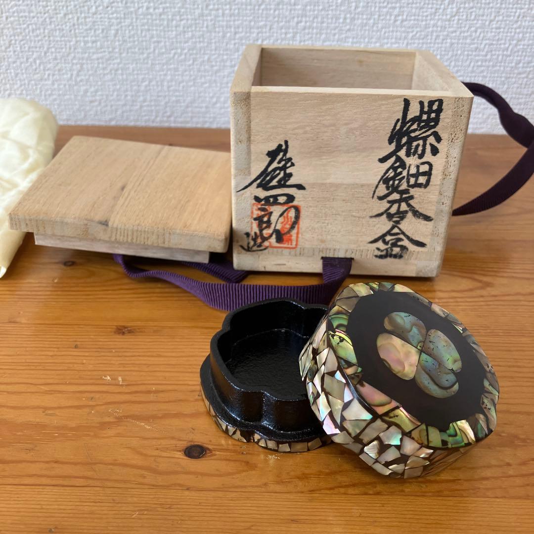 ゴルフさん、専用、螺鈿細工の香合