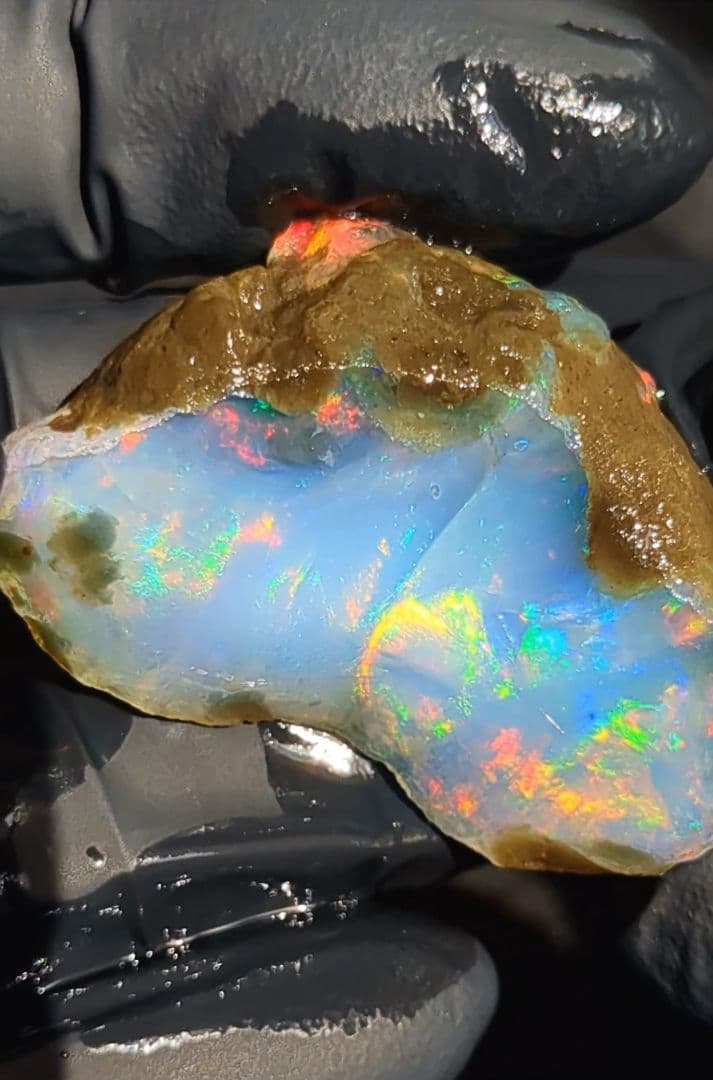 【54ct】エチオピア　オパール　原石　天然石　鉱物　標本　鉱石　虹　レインボー