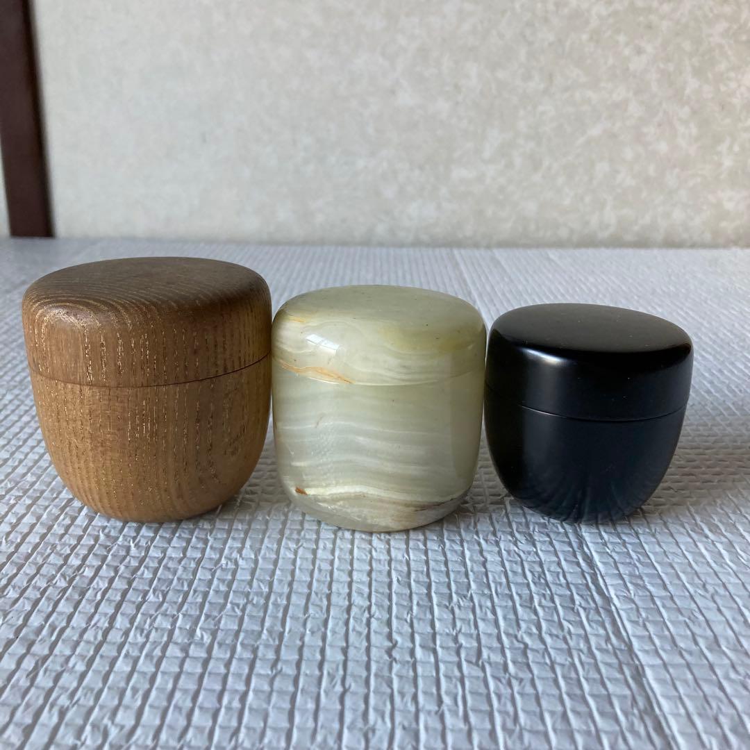 茶道具まとめ売り 蓋置き 棗 巾着入茶入れ 茶筅 茶筅筒 柄杓 茶碗 袱紗