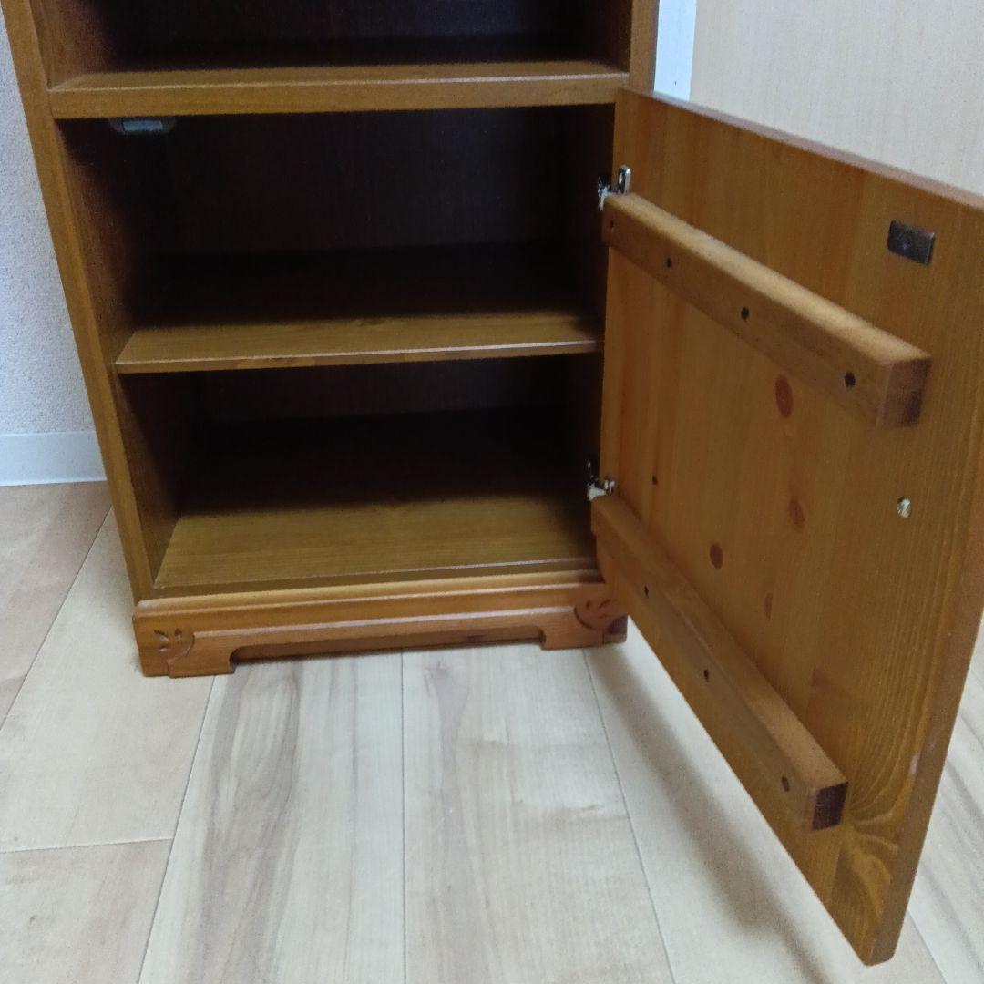 木製　キャビネット カントリー調　電話台　アンティーク　Newロザリオ　天然木