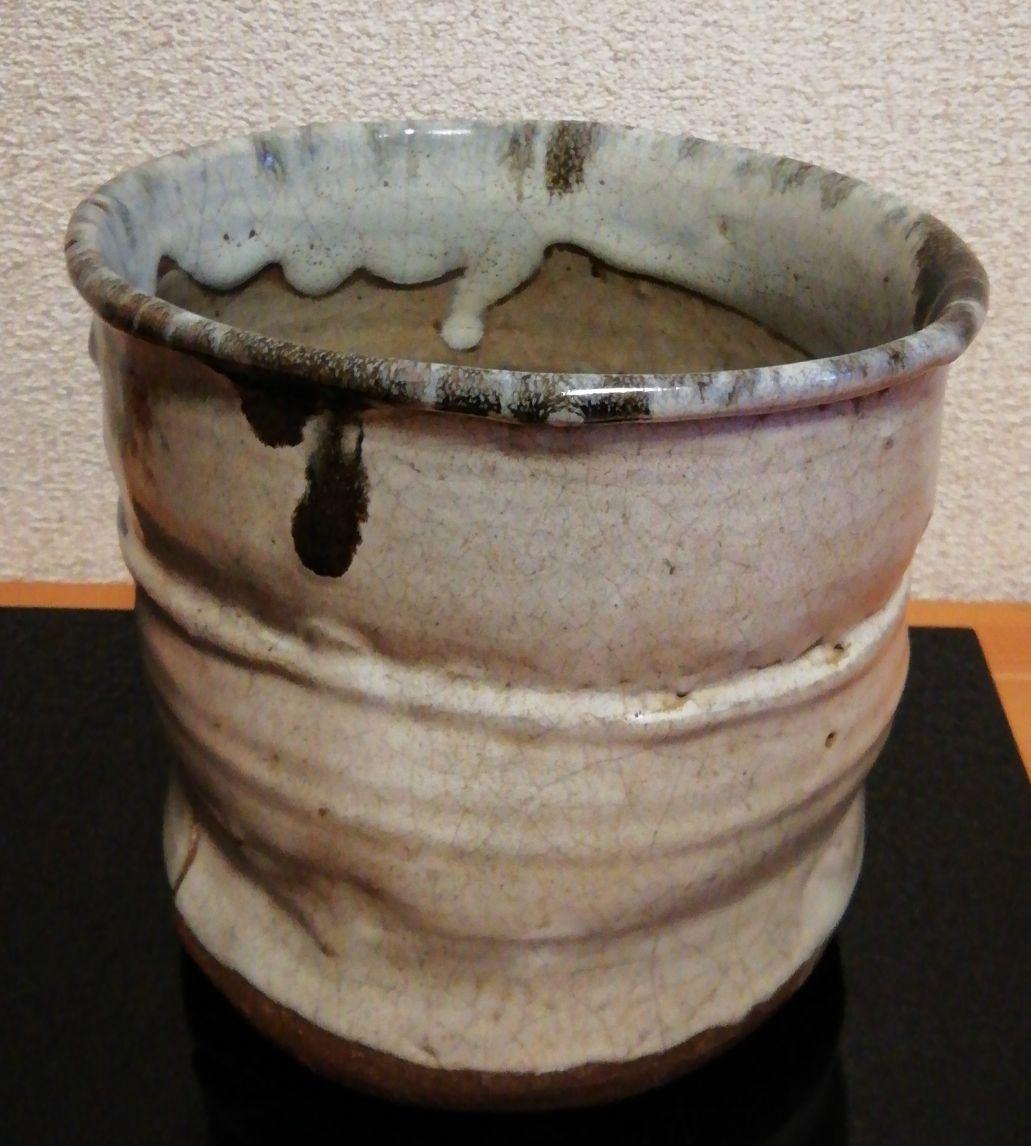 惺斎書付　斑唐津　水指　共箱　茶道具