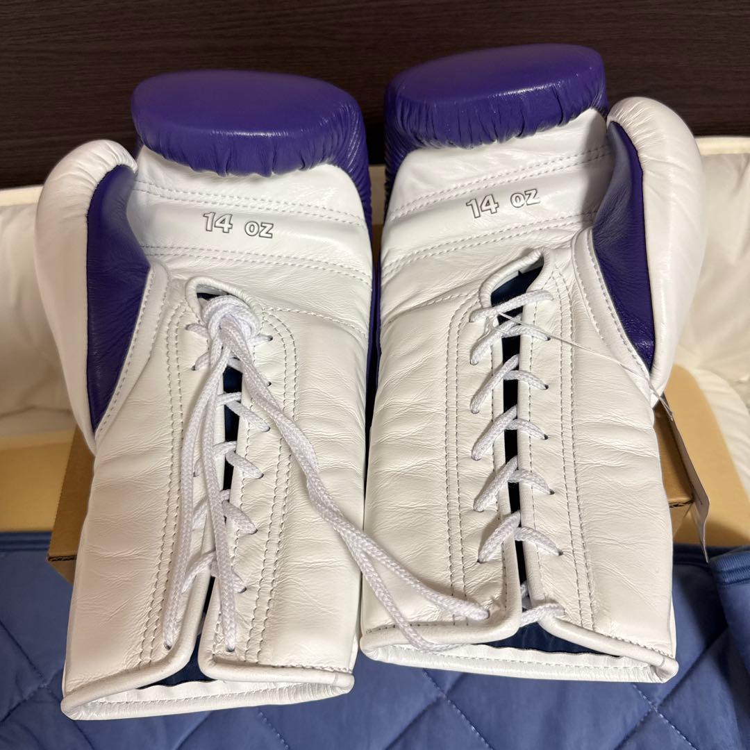 ウイニング winning ボクシンググローブ　14オンス　紫／白