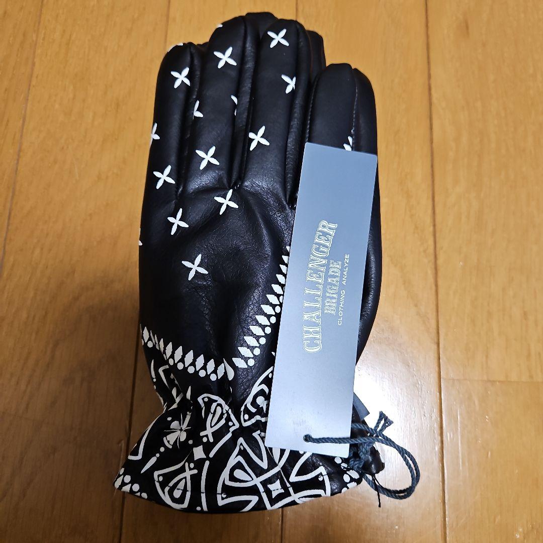 【正月セール割引】CHALLENGER レザーグローブペイズリー新品未使用　XL