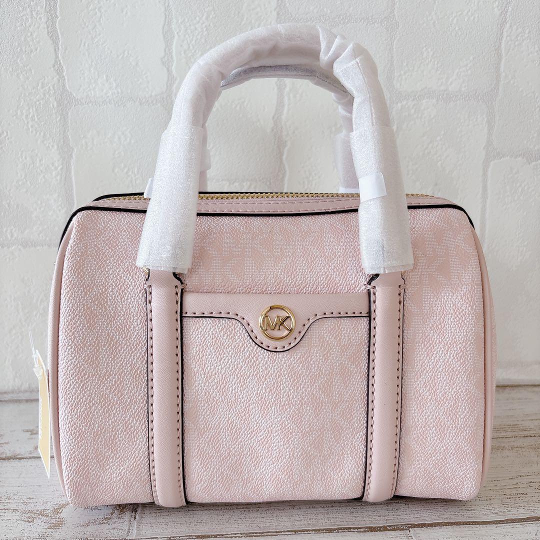 新品未使用✨マイケルコース ミニボストン ハンドバッグ2way MKロゴ ピンク