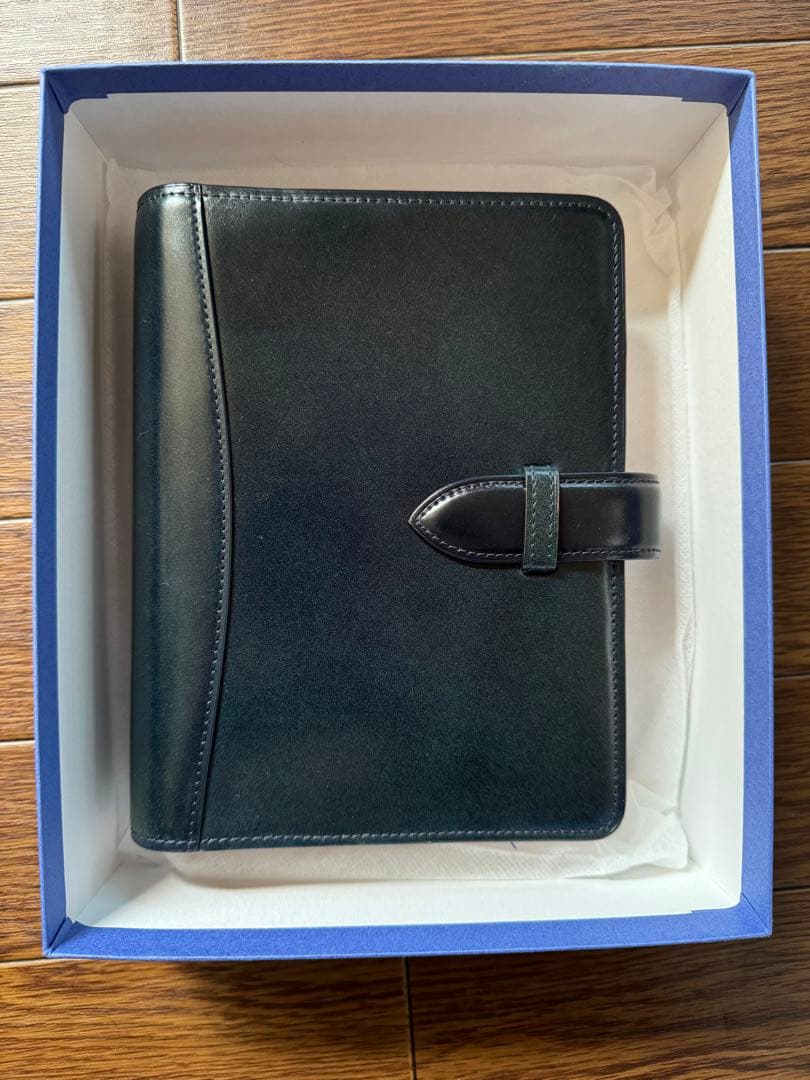 【フランクリン・プランナー】コードバンバインダー コンパクトサイズ ネイビー