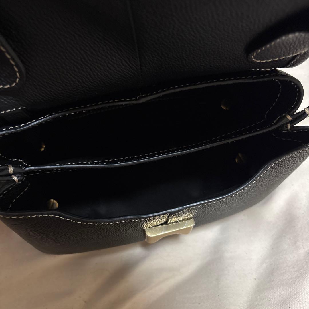 ポレーヌ　polene mokki mini ブラック　ショルダーバッグ