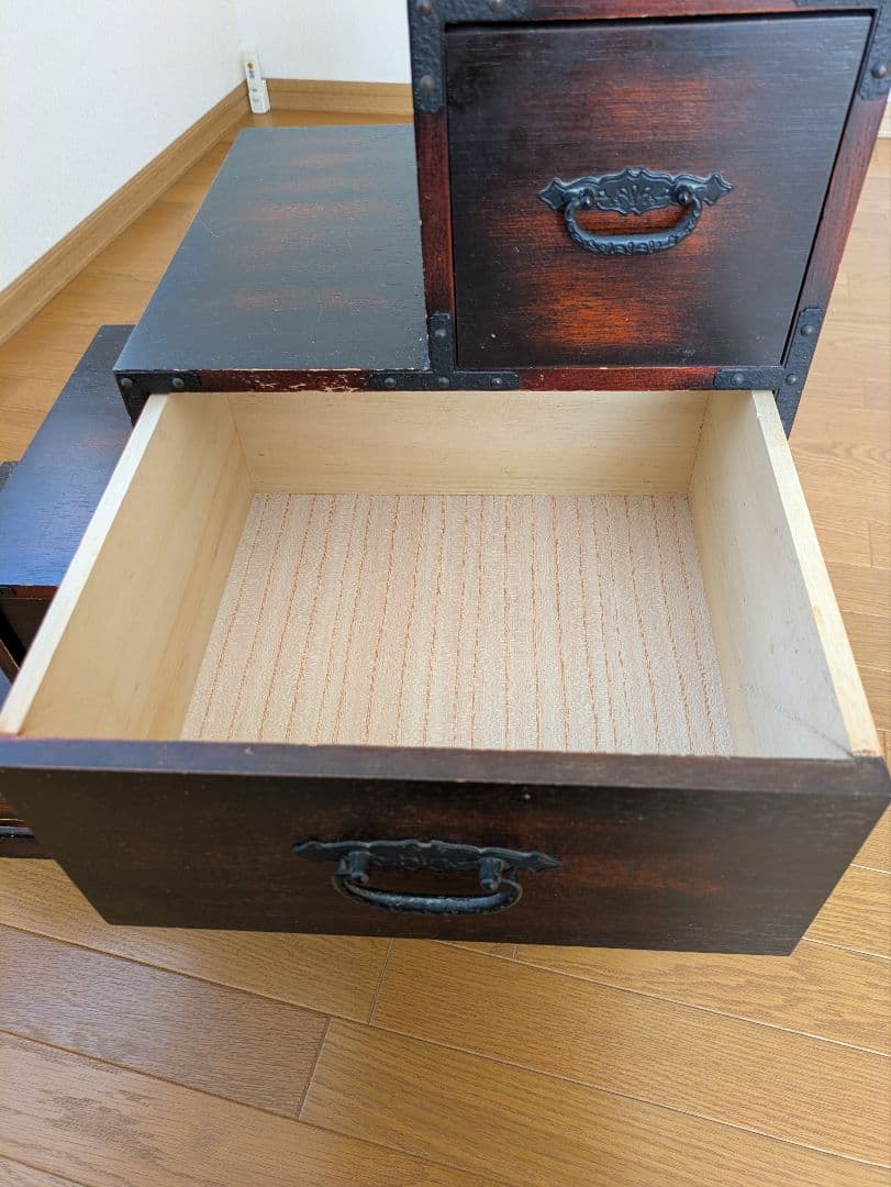 木製階段型箪笥 6引き出し