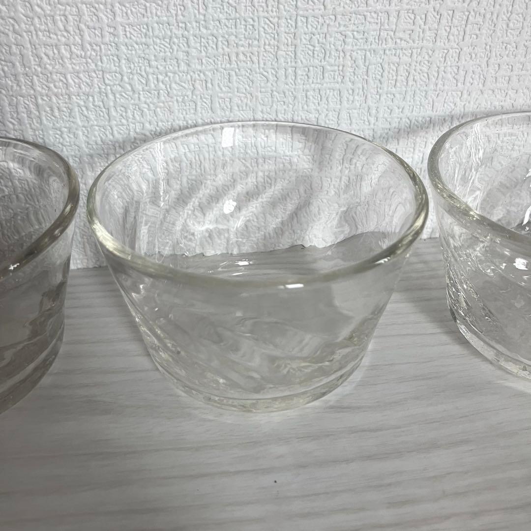 42【倉敷ガラス】小谷眞三 透明波小鉢 6点セット