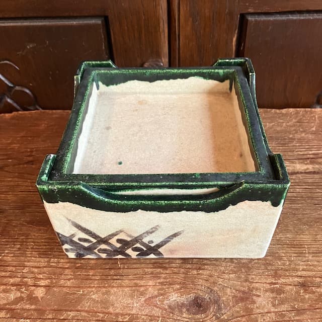 江戸後期 松齋 織部 透かし お重 器 古織部 皿 骨董 アンティーク 古道具