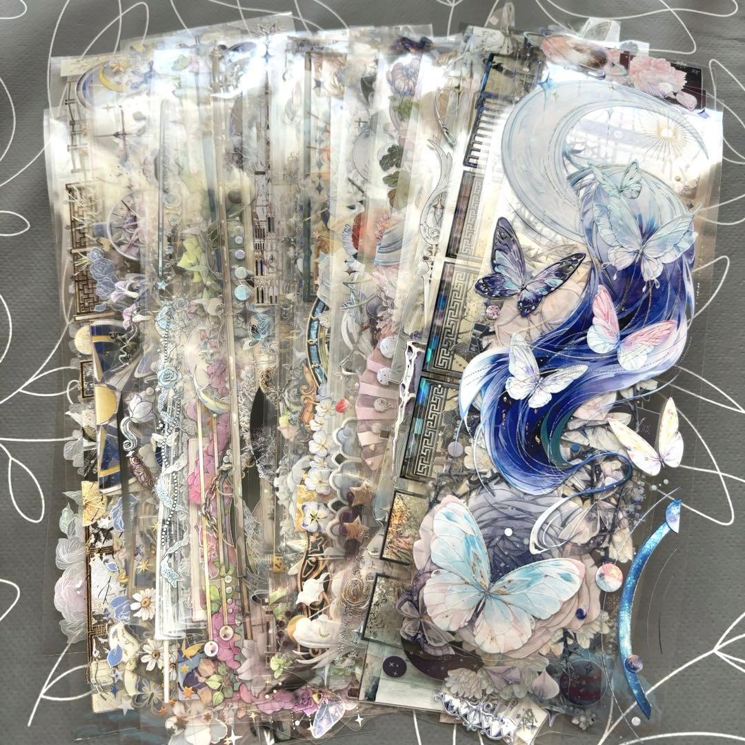 【同梱価格1040円】　コラージュ素材　海外マステ　装飾テープ　50種　PET⑥