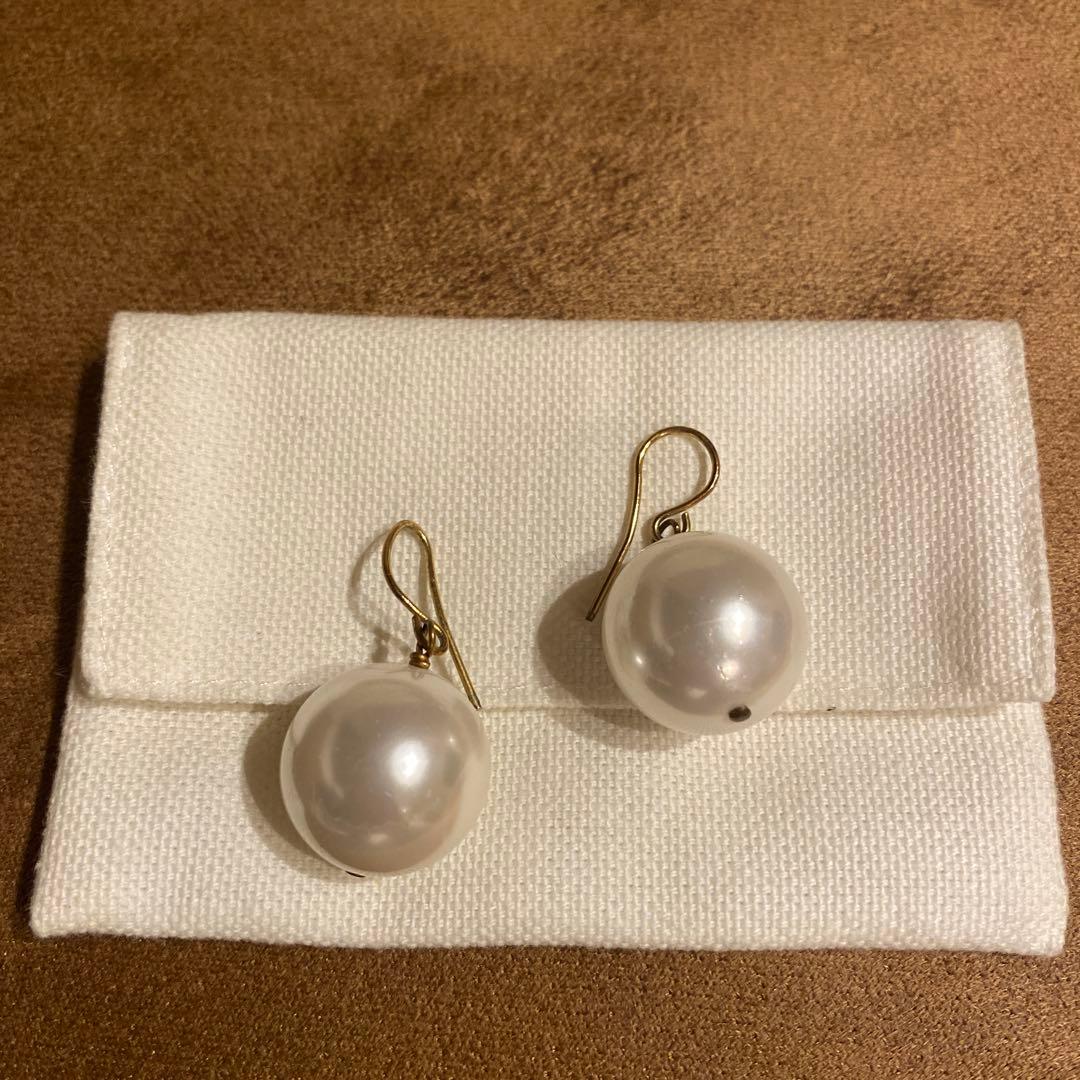 JIL SANDER ホワイトパールピアス