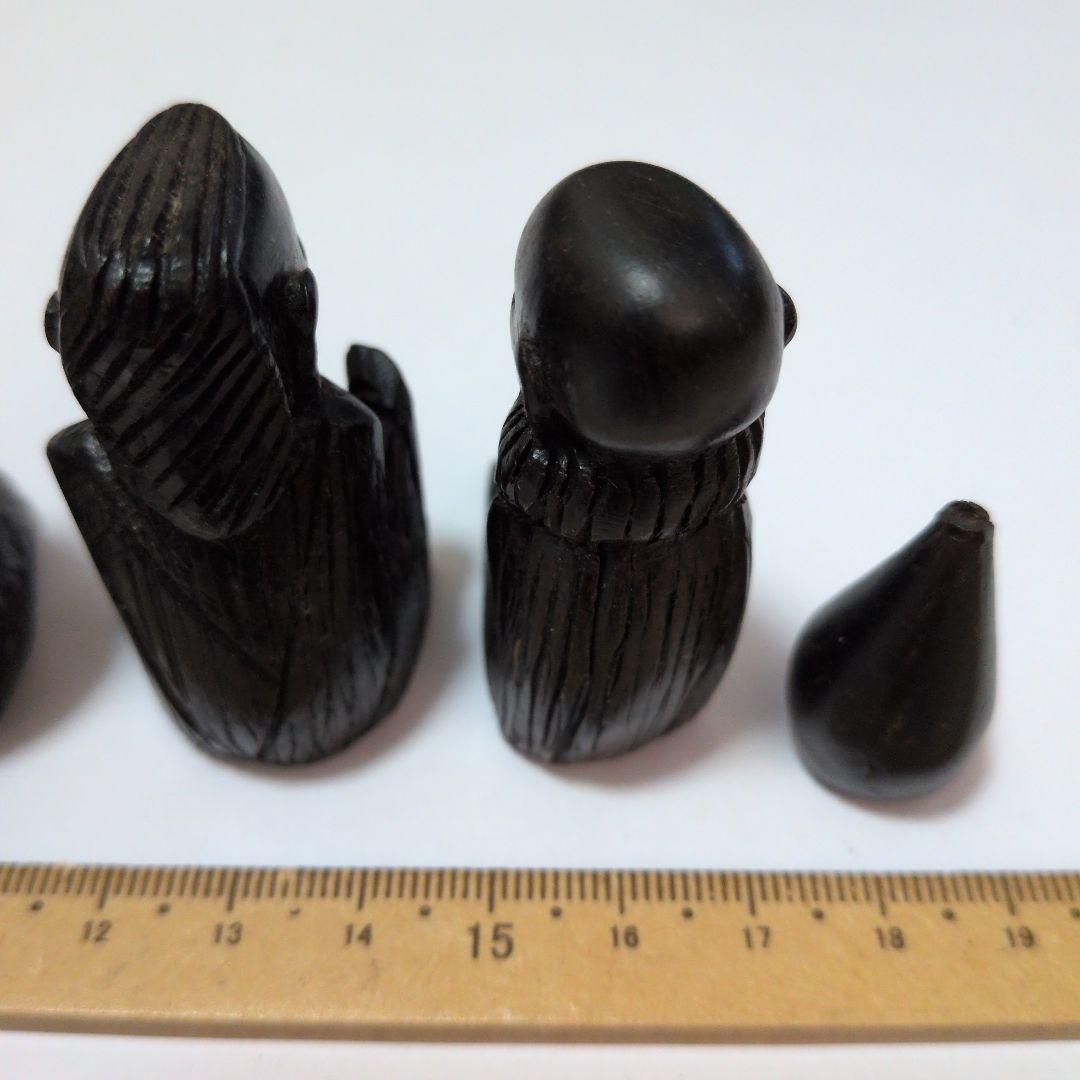 木製彫刻人形 6体セット　木製　置物　アンティーク