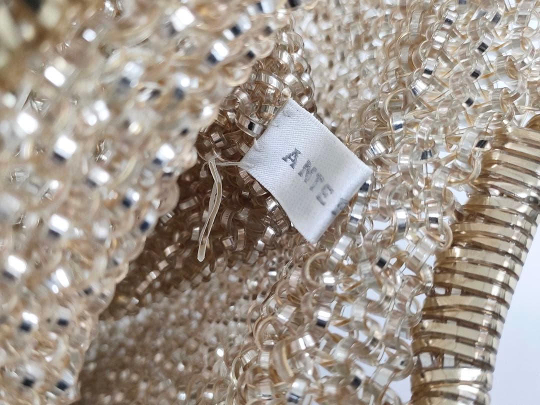 【極美品】アンテプリマ ワイヤーバッグ ハンドバッグ シャンパンゴールド