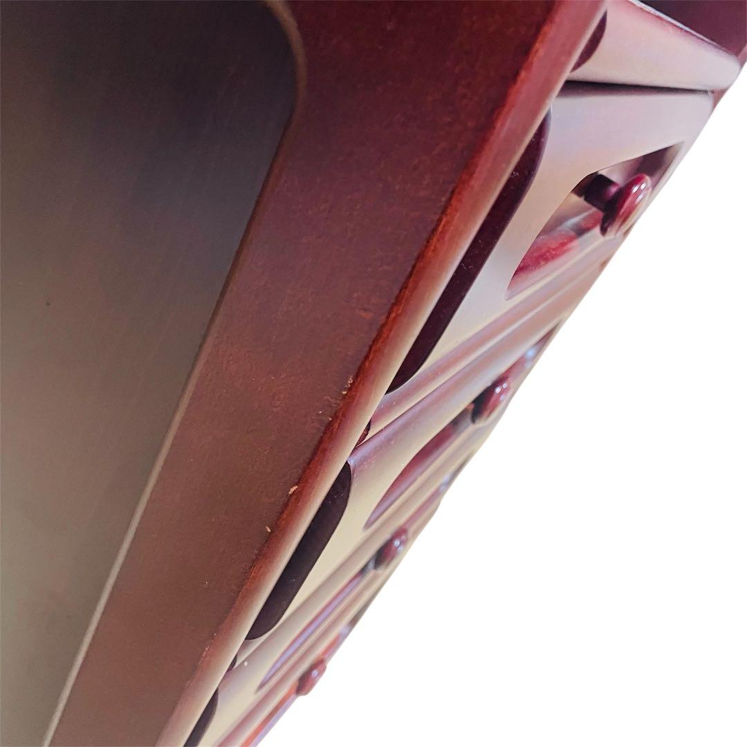 Karimoku カリモク 電話台 引き出し 4段 木製 昭和レトロ