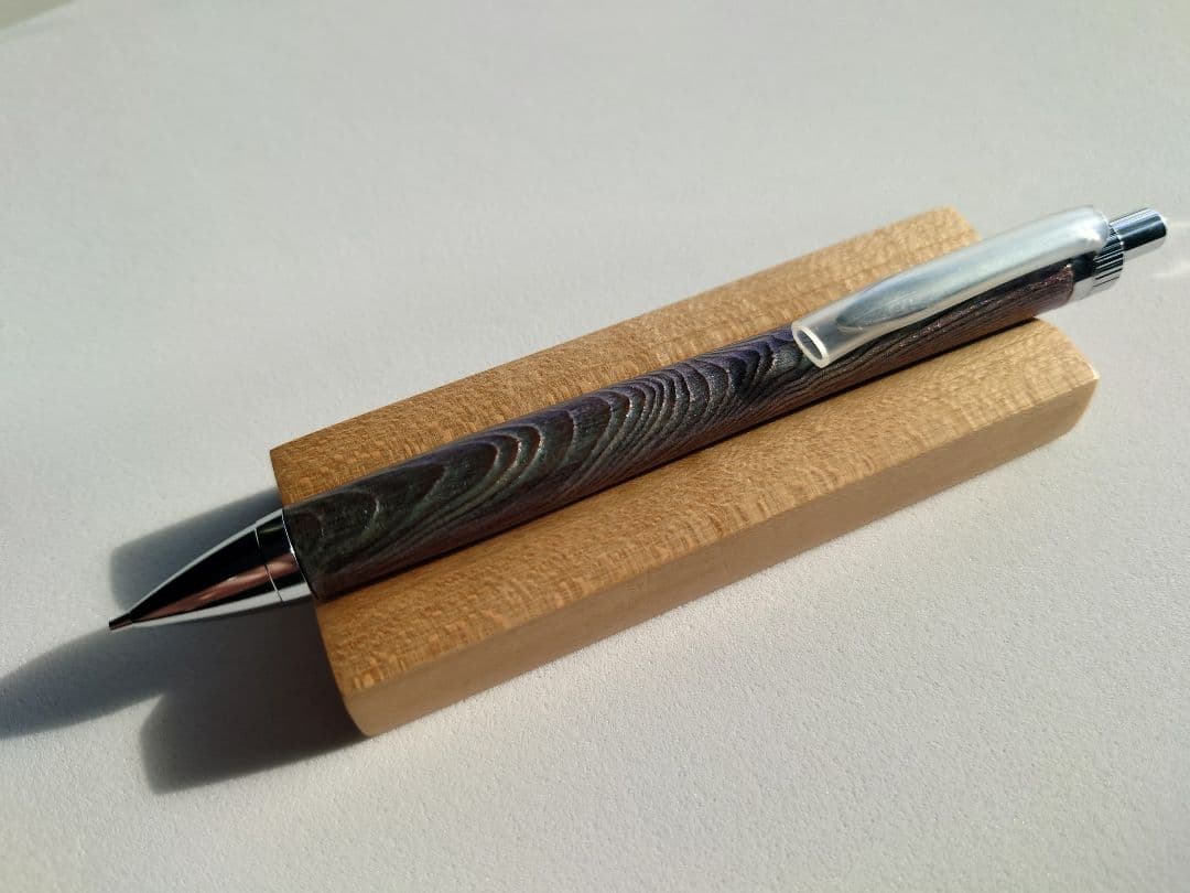 屋久杉　シャープペンシル　浮造り　新うるし　変わり漆　変わり杢　拭き漆