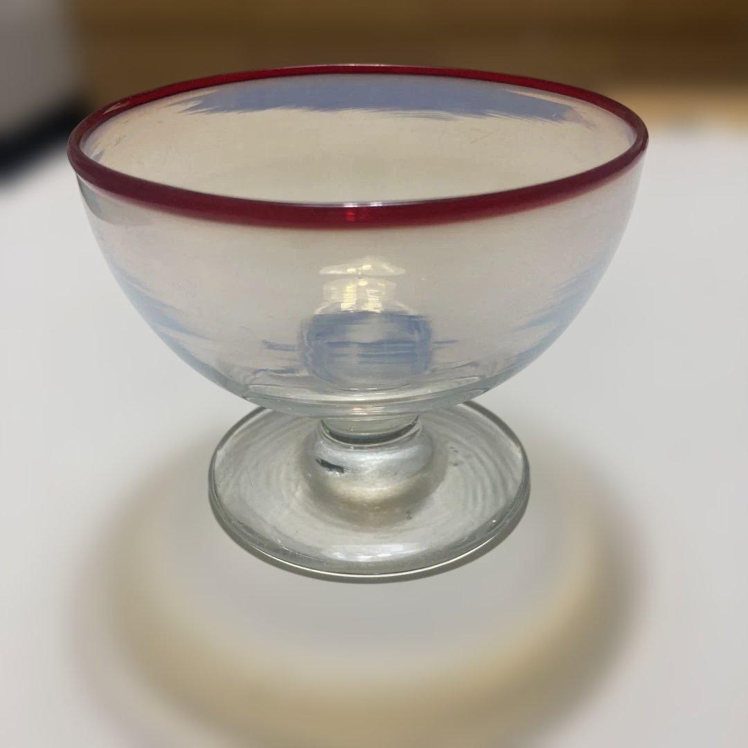 和ガラス　高足　アンティーク　ガラス製　カップ　コップ