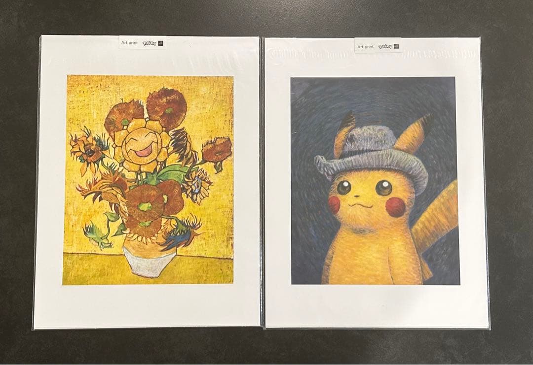【新品】ゴッホピカチュウプリントアート2種セット