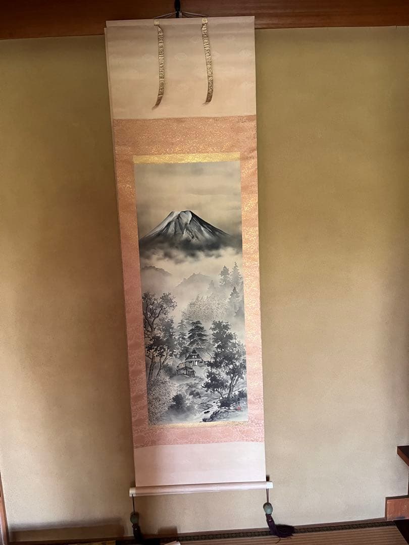 掛け軸　富士山画　石原昌幸