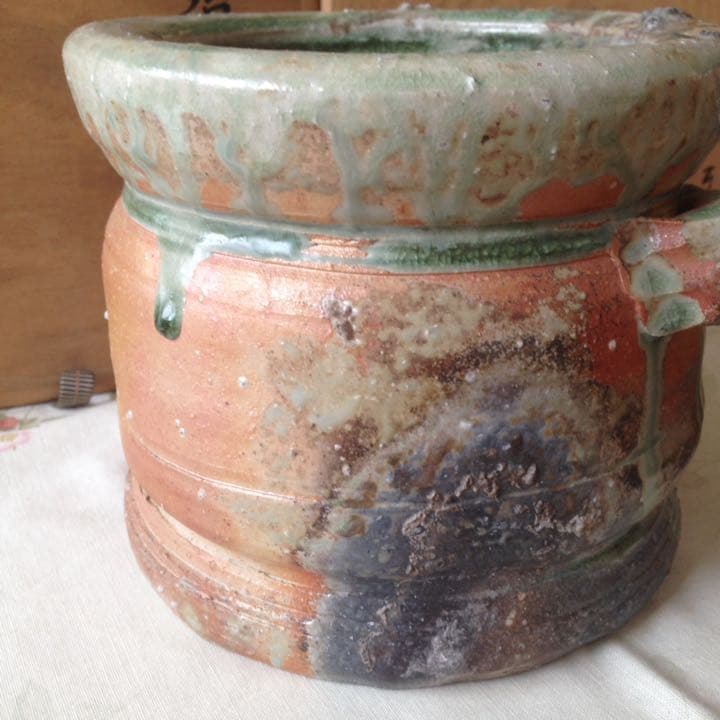 ¥78,000からお値下げ中　伊賀　耳付水差　宗慶書付　清水日呂志造