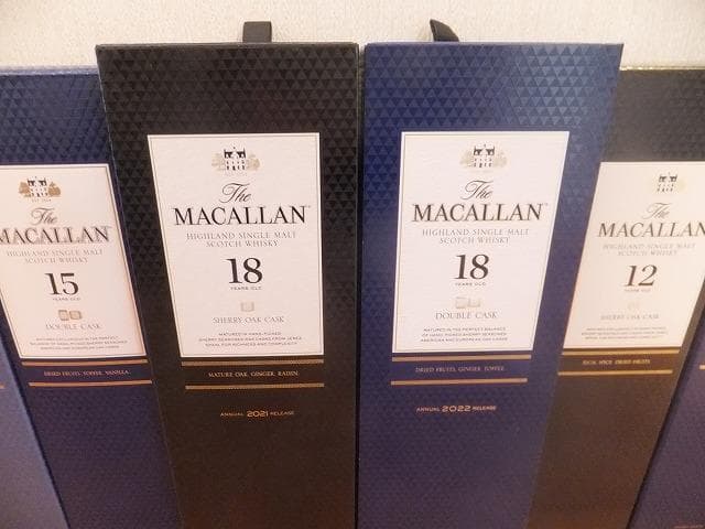 ザ・マッカラン18年／15年／12年　飲み比べ7本セット箱付　新品／未開封