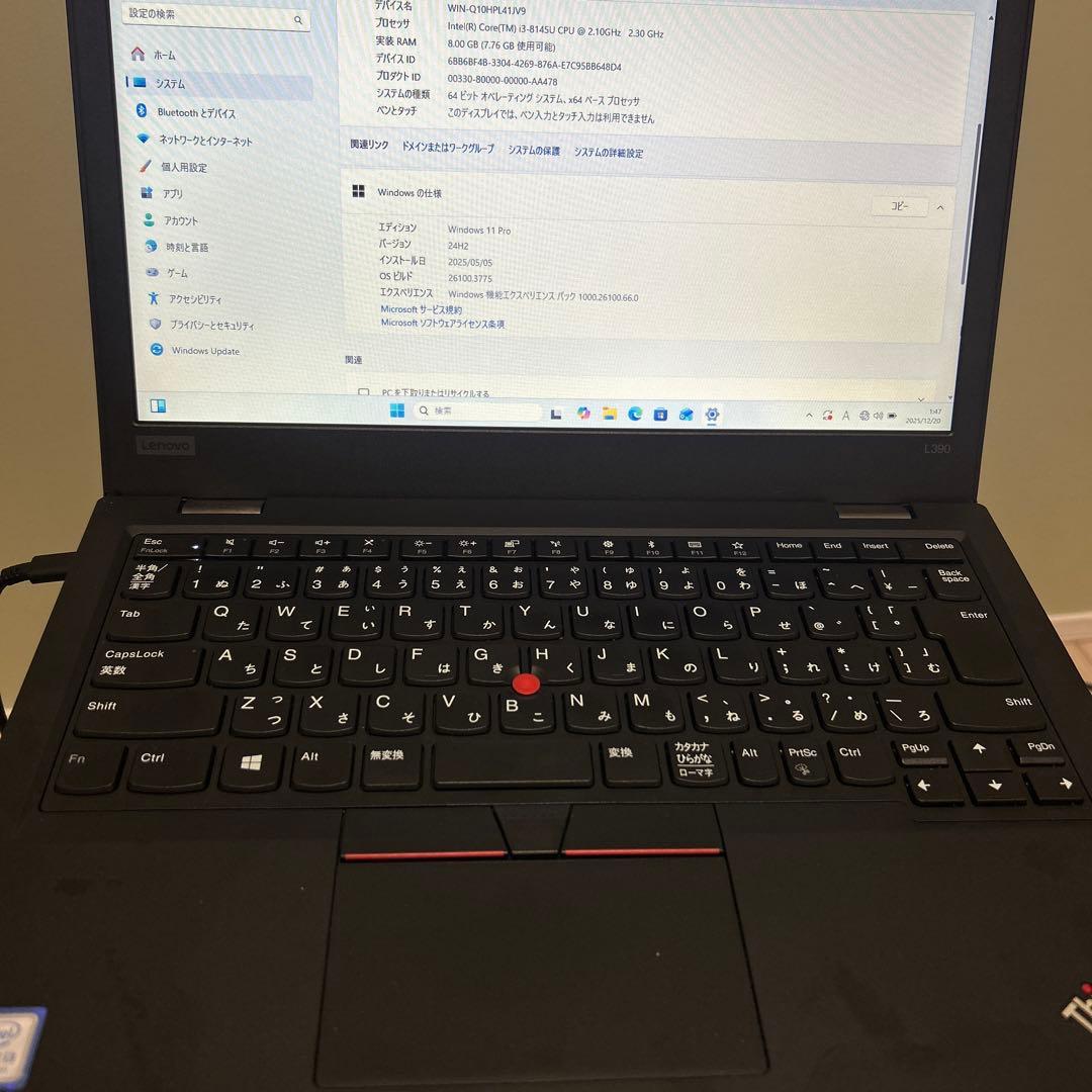 Lenovo ThinkPad Windows 11 Pro ノートPC