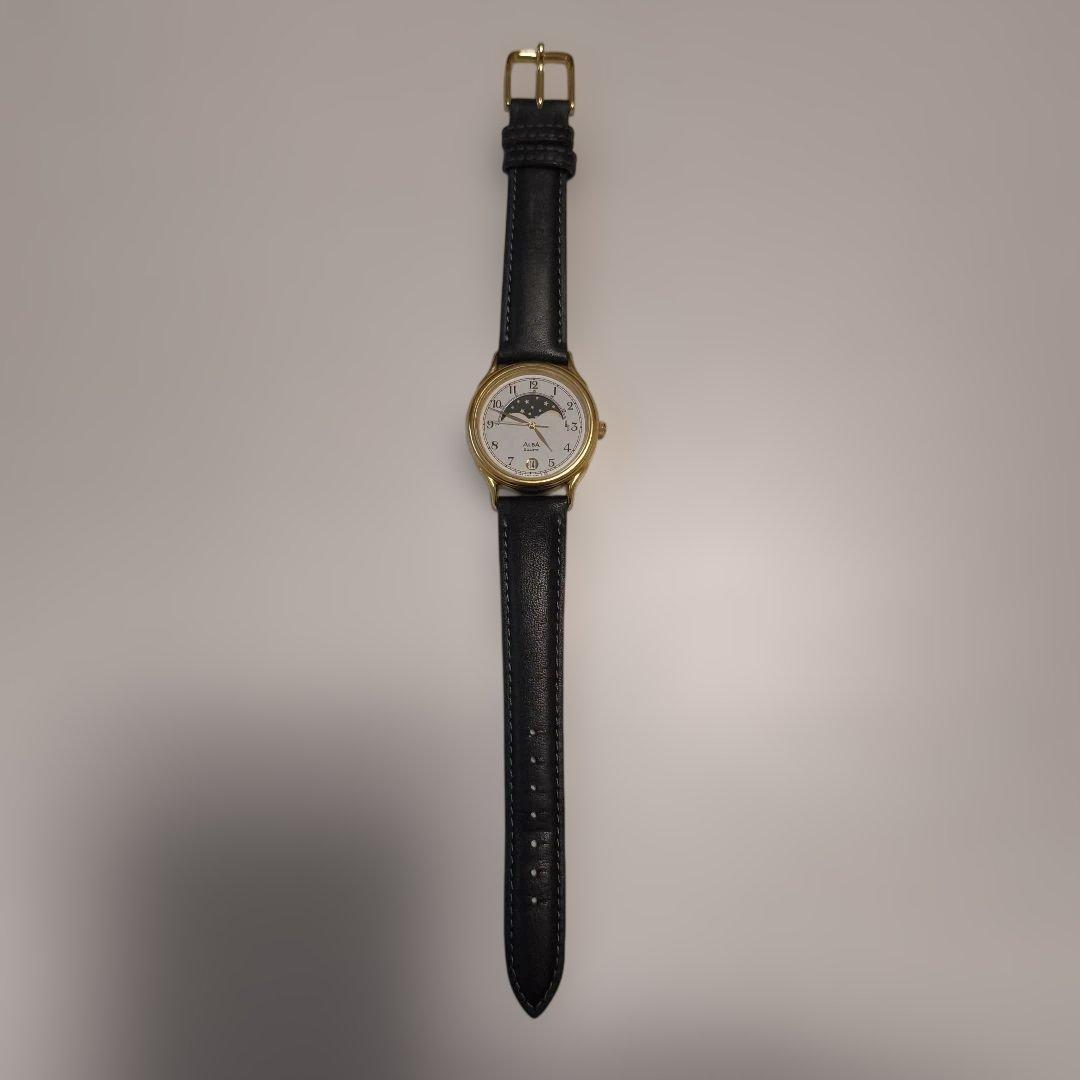 希少！セイコー　ALBA ムーンフェイズ　ベルト&電池交換済み！美品！