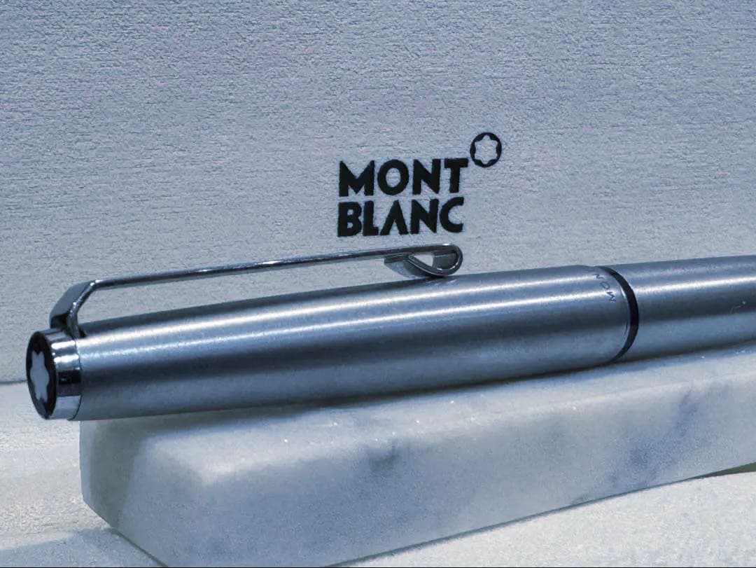 【美品】モンブラン No300 万年筆シルバー&ブルー