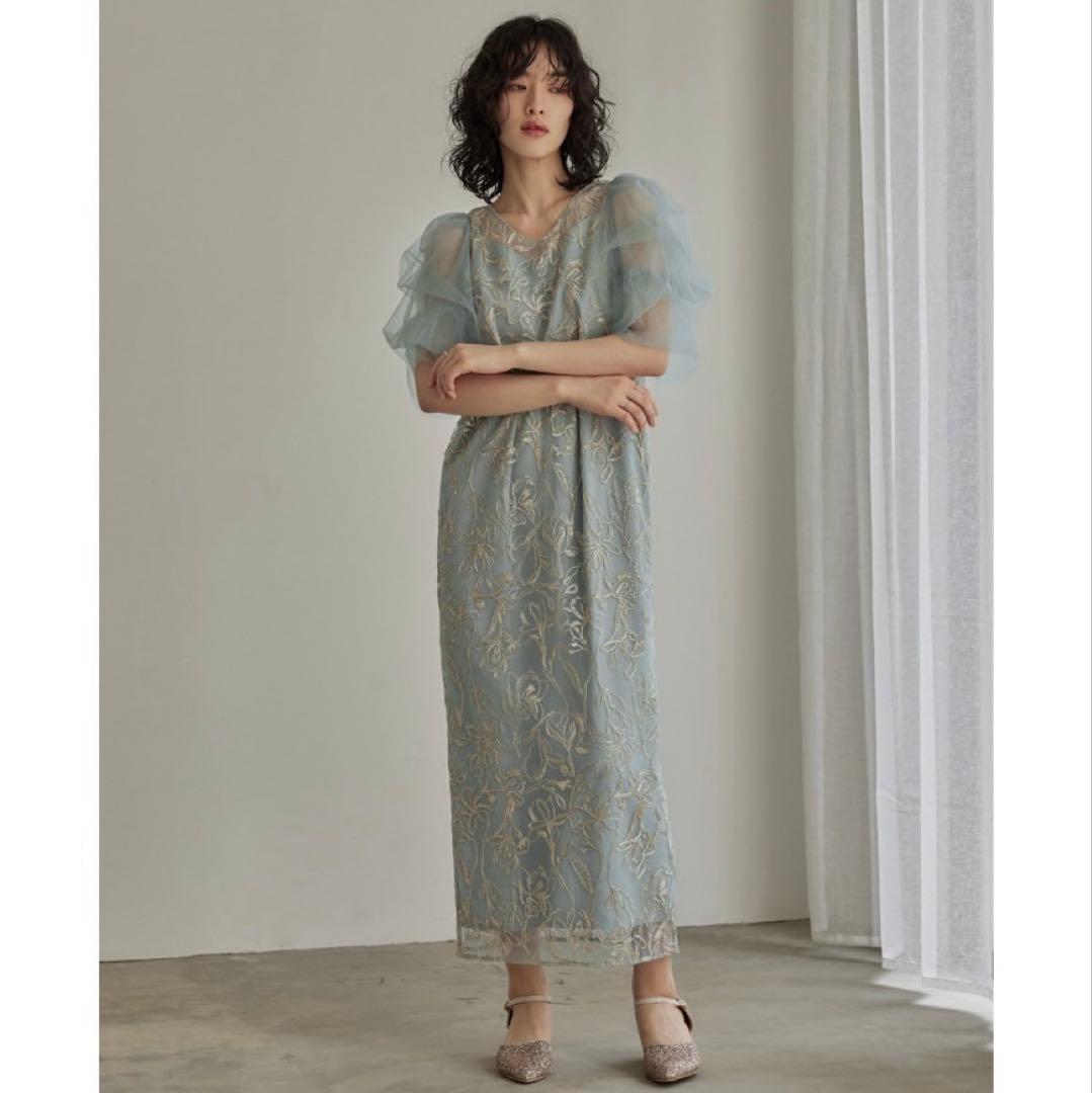 フラフィースリーブペンシルドレス ブランド niana Sサイズ