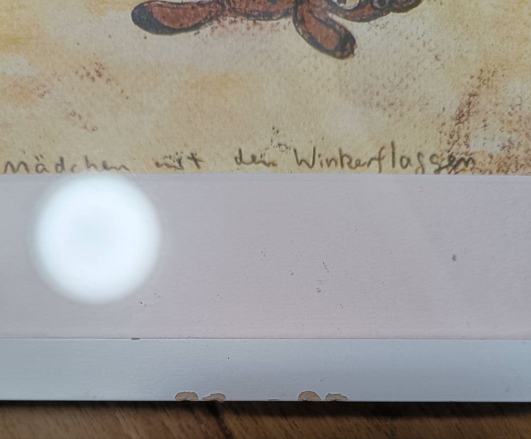 絶版　美品　奈良美智　ポスター『手旗信号』　ドイツ製　額装品