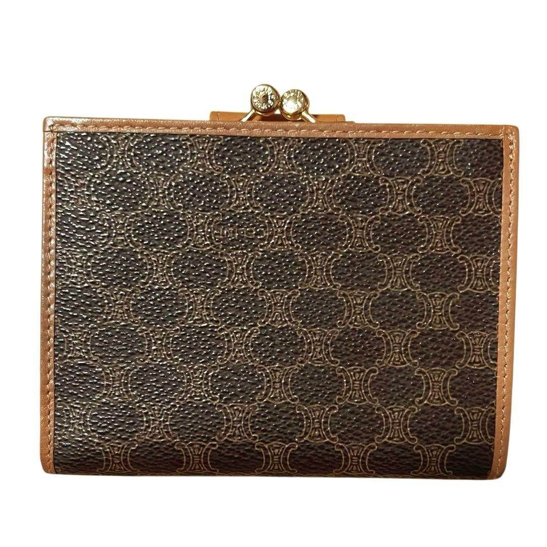 極美品✨未使用級セリーヌ マカダム トリオンフ 二つ折り財布 がま口 レディース