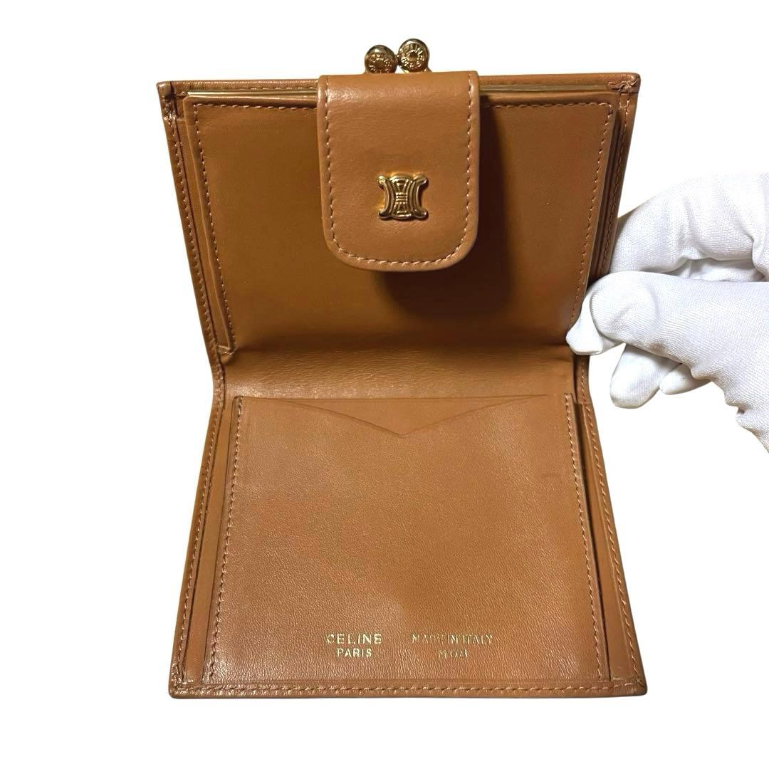 極美品✨未使用級セリーヌ マカダム トリオンフ 二つ折り財布 がま口 レディース