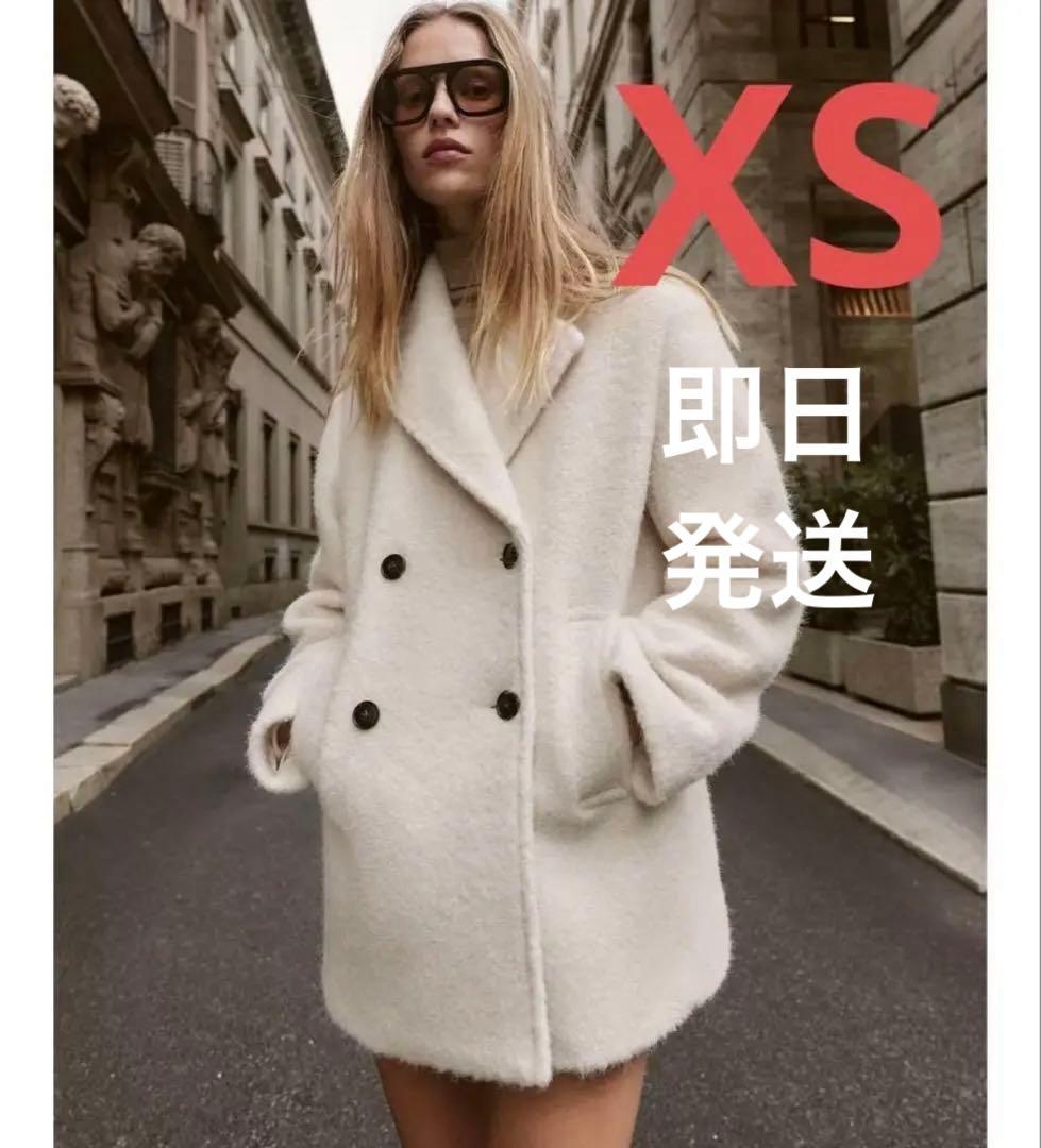 ブークレダブルブレストミディ丈コート　ZARA コート　XS
